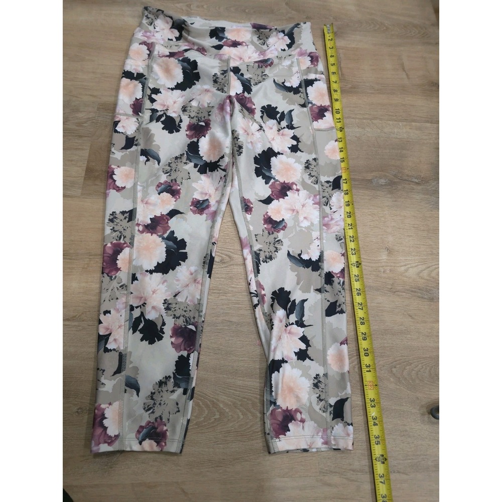 Marika XXL Floral High-Waist Activewear Leggings - Pockets‎ & Comfort!